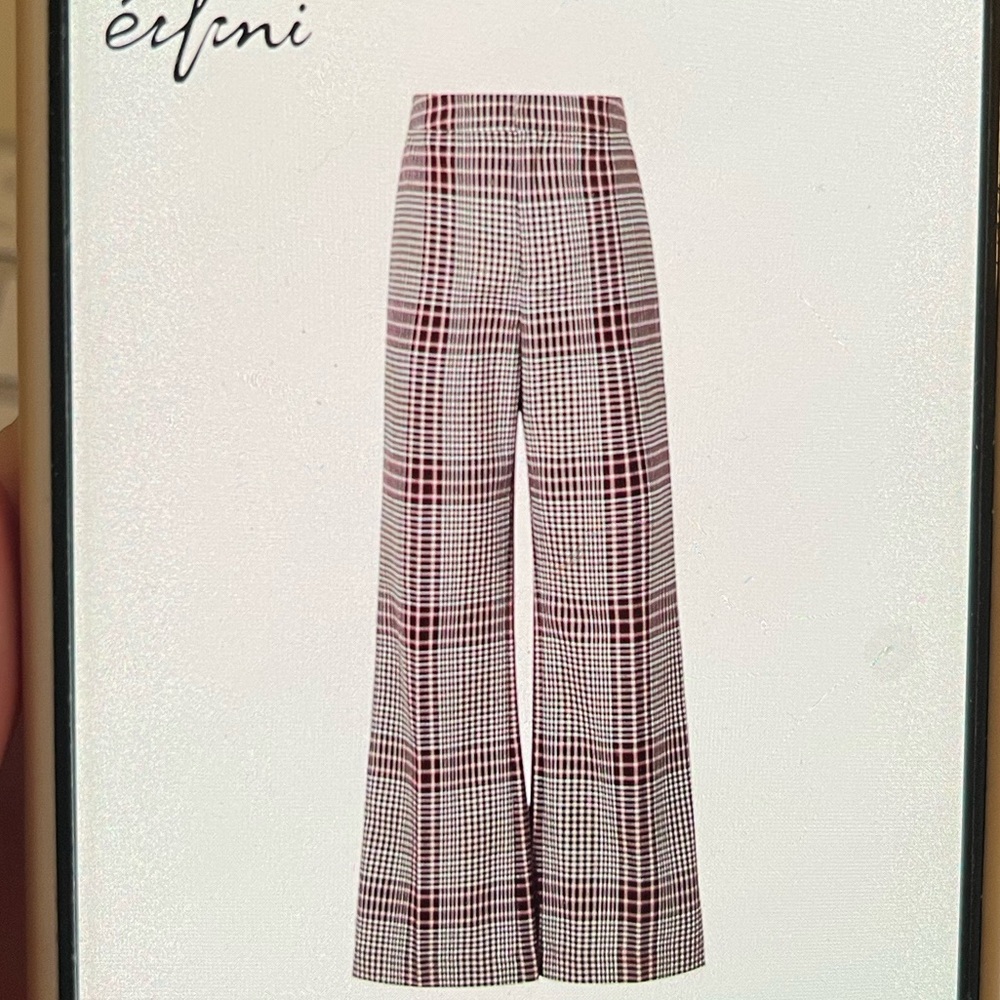 EUC Cropped Plaid Flare Pants